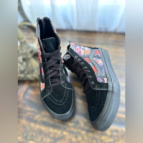 VANS Sk8-Hi Zip Galaxy Floral Black Sneakers Shoes Size 5.5 Men 7.0 Women - Picture 16 of 16